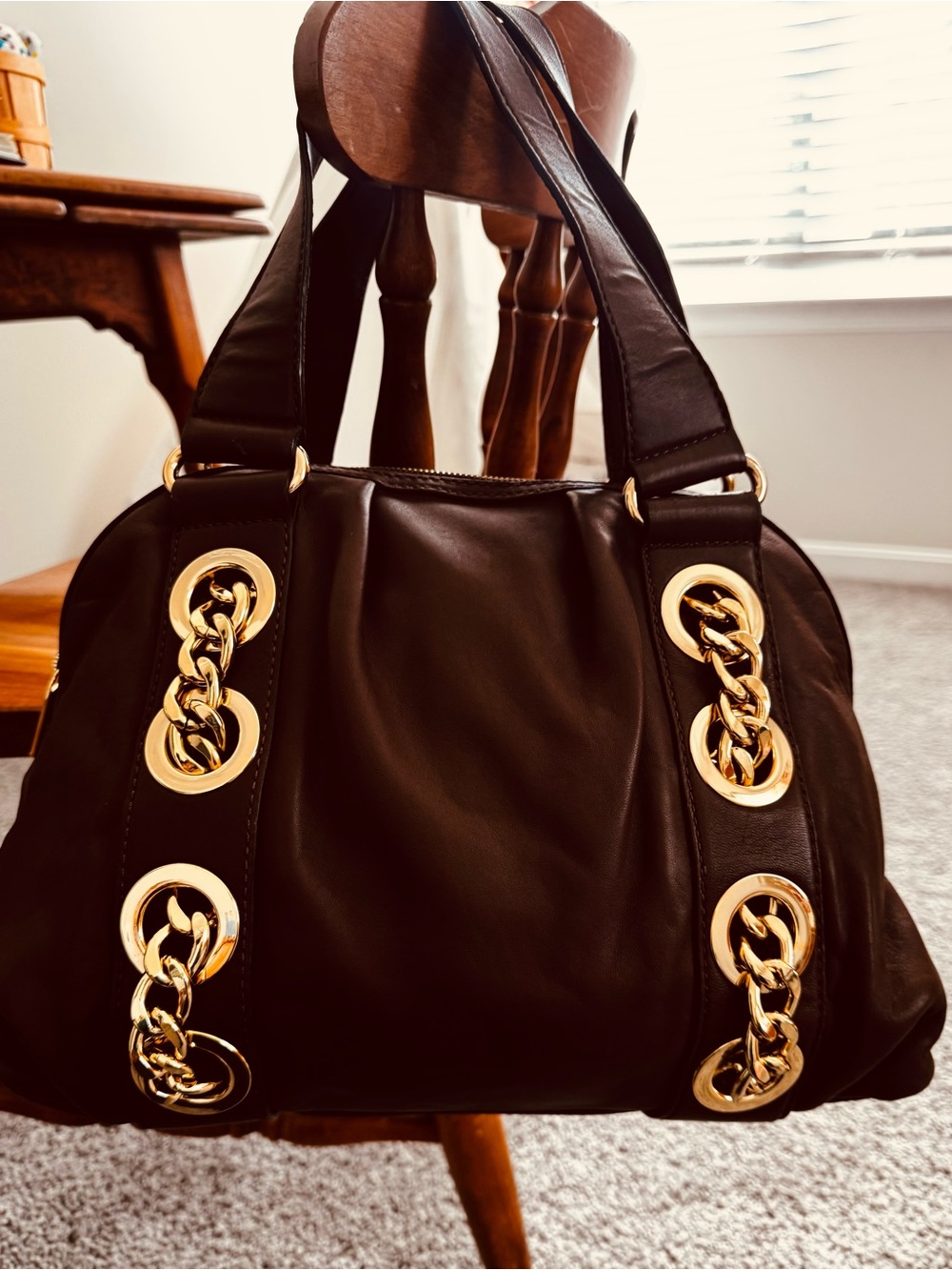 Michael Kors Brown Leather Shoulder Bag